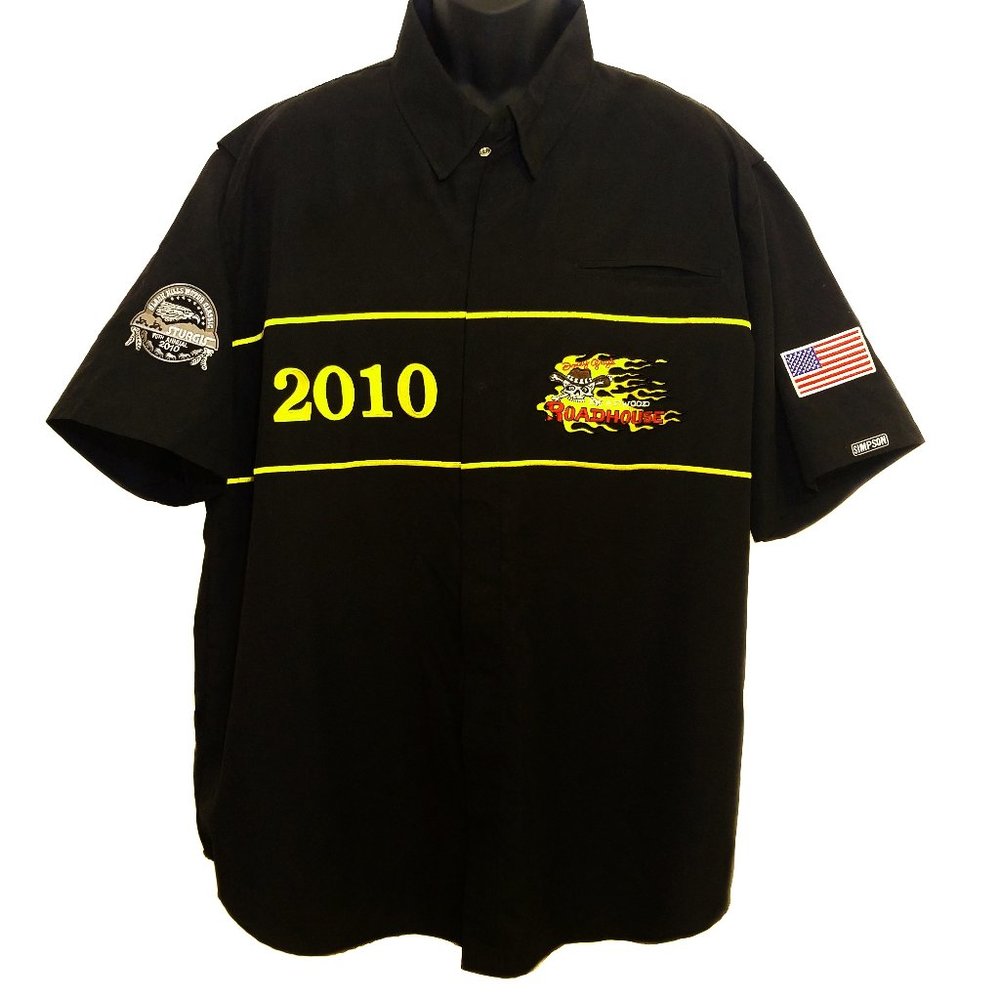 Mens Sturgis Graphic Button Up Shirt XL Made USA